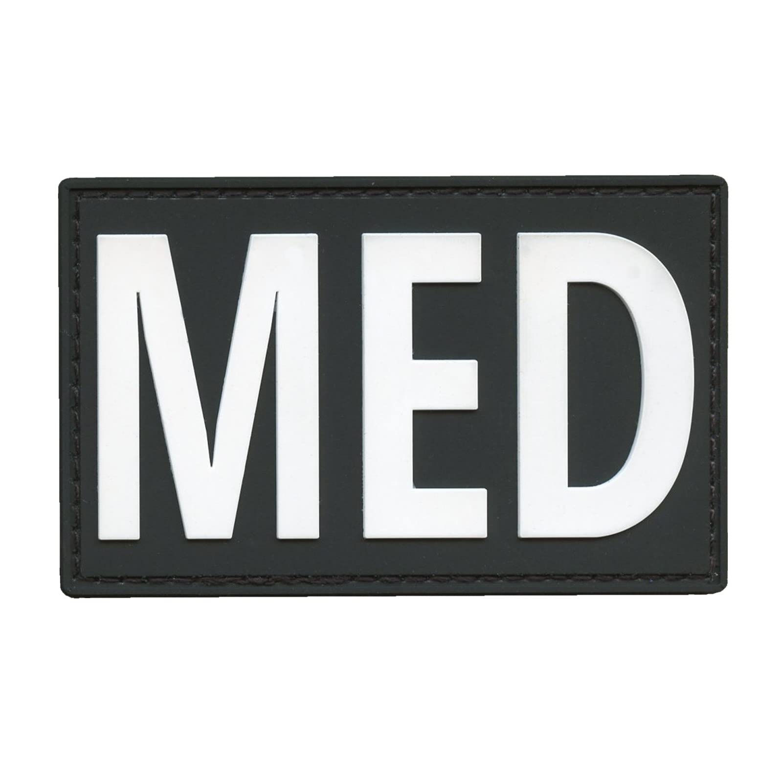 MED Medic EMS Paramedic – Patch In PVC Morbido, Bianco E Nero, 8,1 X 5,1 Cm, Con Velcro Sul Retro, Per Divise, Zaini, Equipaggiamento Tattico - 3