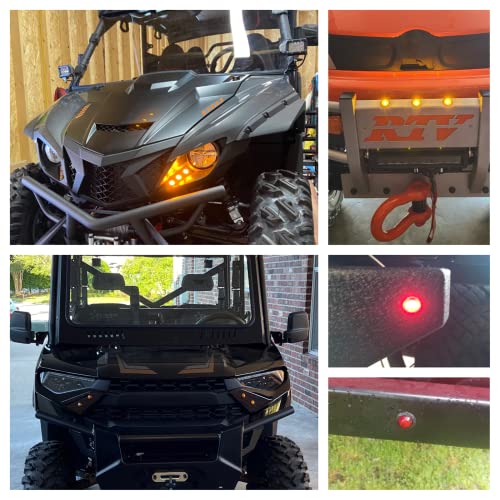 Altbet Universal Atv Utv Sxs Turn Signal Horn Kit Street Legal Kit Rocker Switch With Led Lights Hazard Switch Flasher Relay (Kit Yn) #TOP1