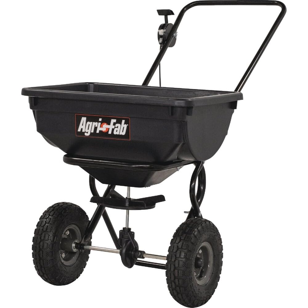 Agri-Fab AG45-0388 Streuwagen, zum Schieben, 38,5 kg, Schwarz
