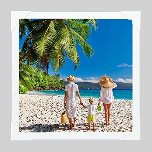 DIY Diamond Painting Frames, 10x10in Picture Frame for 12x12in/30x30cm Diamond Art Canvas, Wooden 5D Diamond Dot Dotz Frames Home Wall Decor Without Glass(White,1Pack)