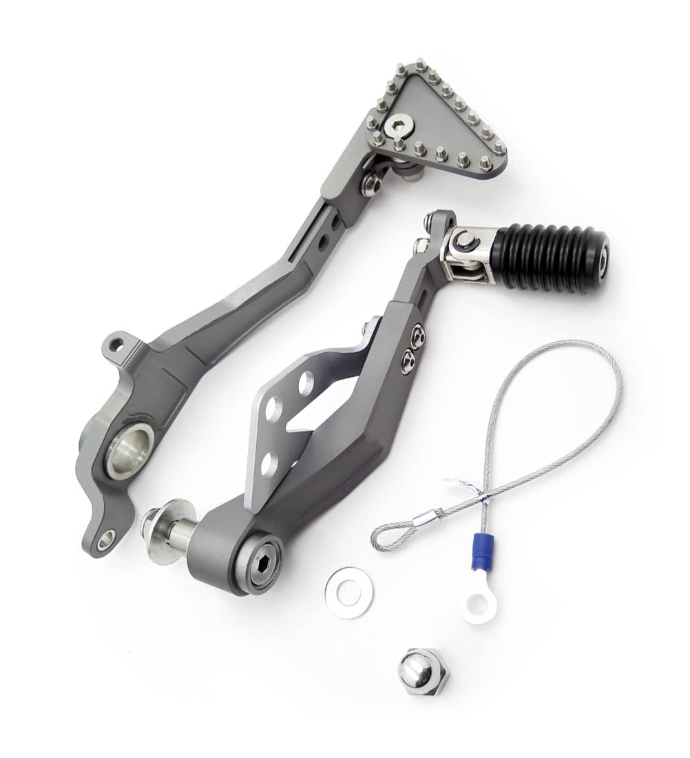 AfterMokit Replacement Adjustable Gear Shifter and Brake Pedal for BMW R1200GS LC 2013-2016 R1200GS Adventure 2014-2016 Gray