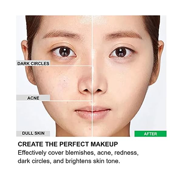 Mushroom Head Air Cushion CC Cream Foundation BB Cream Foundation Makeup Moisturizing CC Cream Liquid Foundation,Concealer Lasting Makeup Foundation Even Skin Tone Makeup Base Primer(Natural)