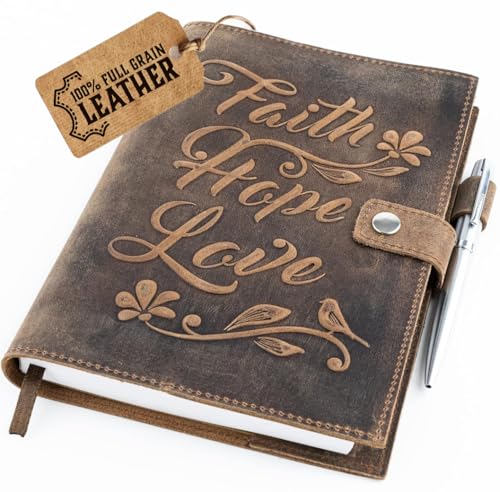 moonster Leather Journal Refillable Notebook, Writing Journal for...