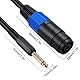 HTGuoji Speakon 6,35 mm Mono Lautsprecherkabel 6,35 mm TS Stecker auf Speakon Lautsprecherkabel weiblich Speakon Buchse auf 6,35 mm TS Stecker DJ/PA Kabel f
