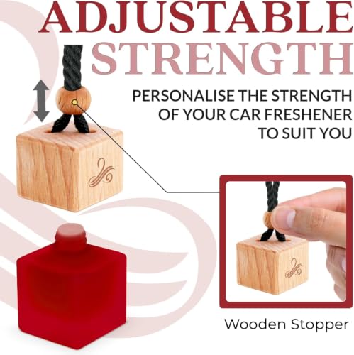 Image of Car Air Freshener for Women - Inspired by Black Op!.um - Long Lasting Luxury Inspired Diffuser - Hanging Wooden Car Scent Perfume with Vent Clip - Odor Eliminator - Diffuser Scents 8ml by Perfa