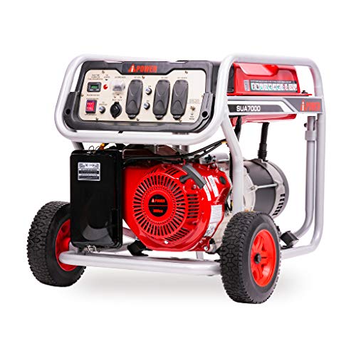 A-iPower SUA7000C 7000 Watt Gas Powered Portable Generator, Wheel Kit Included - Image 6