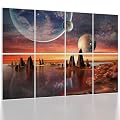 UMIACOUSTICS 8 Pcs 0.7Inch Thick Art Acoustic Panels Twice Thicker to other 0.35 Inch,Total 47.2” x 31.5” Decorative Acoustical Wall Panels for Home, Office, Hotel, Stars Shine-Brightly