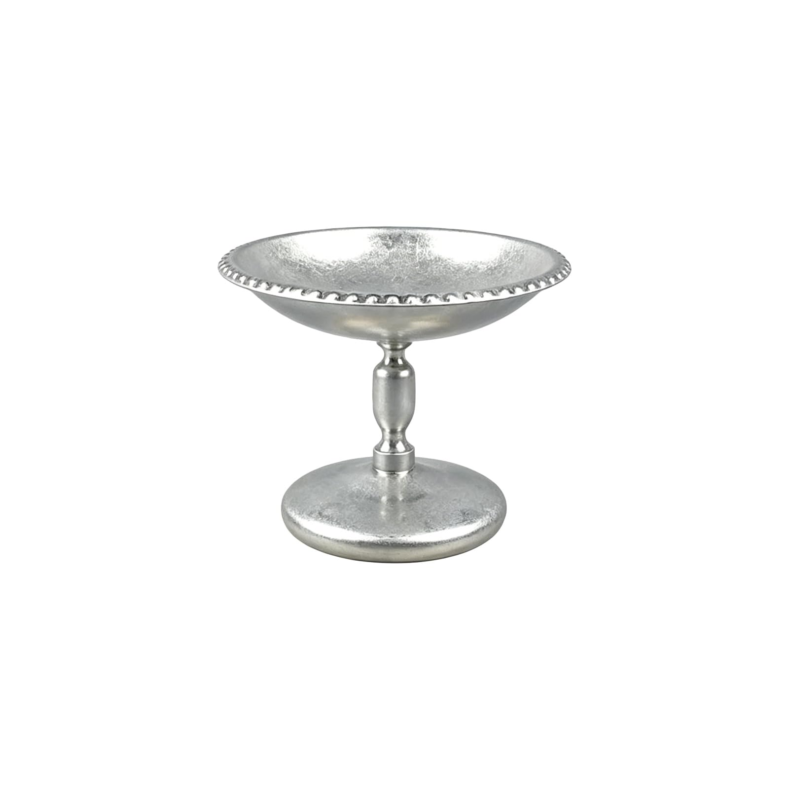 MALSSE Modern Footed Bowl Stainless Steel Serving Plate with Pedestals Base for Displaying Delicate Desserts Traditional Fashion Dessert Serving Bowl