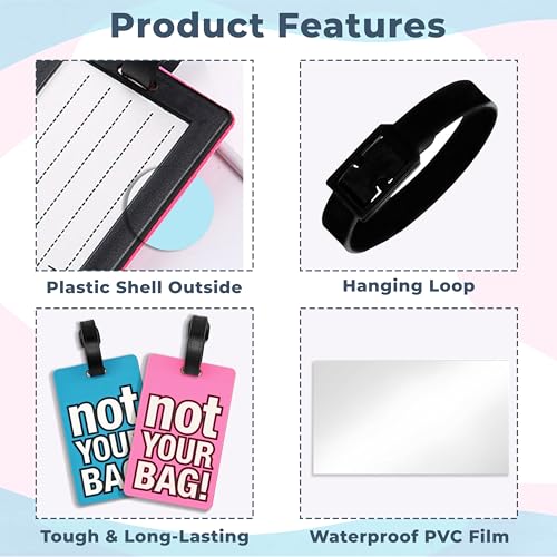 Image of Kraptick Travel Luggage Tags - Durable and Stylish Luggage Identification Tags for Suitcases Compact Name Tag for Luggage & Travel ID Label Tags for Suitcase & School Bags-(DMFP871)(Pack of 2)