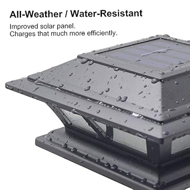 SIEDiNLAR Solar Post Lights Warm White/Cool White Black 2 Pack