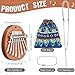 Maasechs 2 Pcs Mini Musical Instruments Mini Kalimba and Rain Drum with Drumstick 8 Keys Finger Thumb Piano and 6 Notes Steel Drum for Graduation Nurse Gift Adult Beginners(Silver)