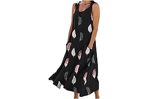 Women's Summer Cotton Linen Dress Deals