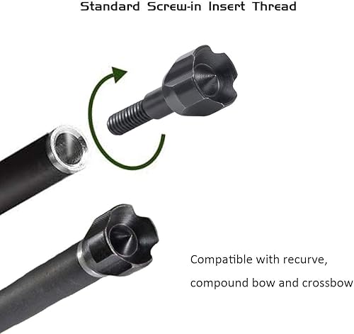 Miniatura 3 de Broadheads de juego pequeño 100125 puntos de campo romos con punta ancha y puntas de flecha de tiro con arco y puntas de campo atornilladas