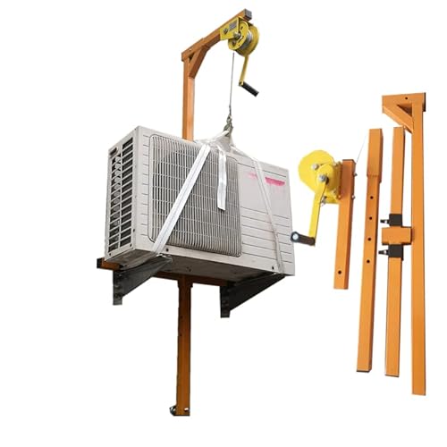 SFNIOKFG Herramientas de elevación para la instalación de Unidades Exteriores de Aire Acondicionado, grúa de elevación con Soporte Plegable de Gran Altura (Color: 1-3 HP Split + cabrestante