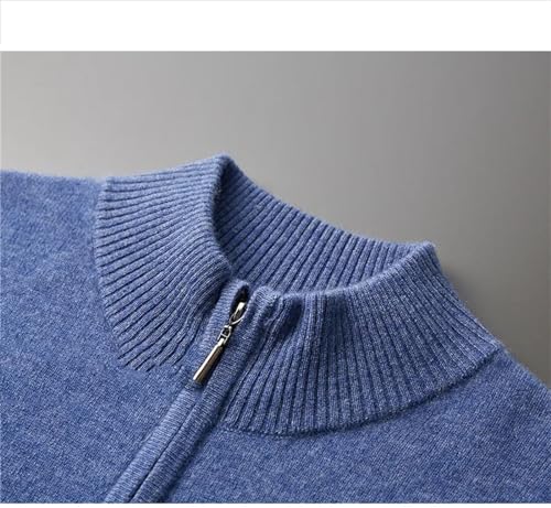 Jegsnoe 100% Goat Cashmere Sweater Men's Half Turtleneck Pullover Autumn Winter Long Sleeve Knitwear3