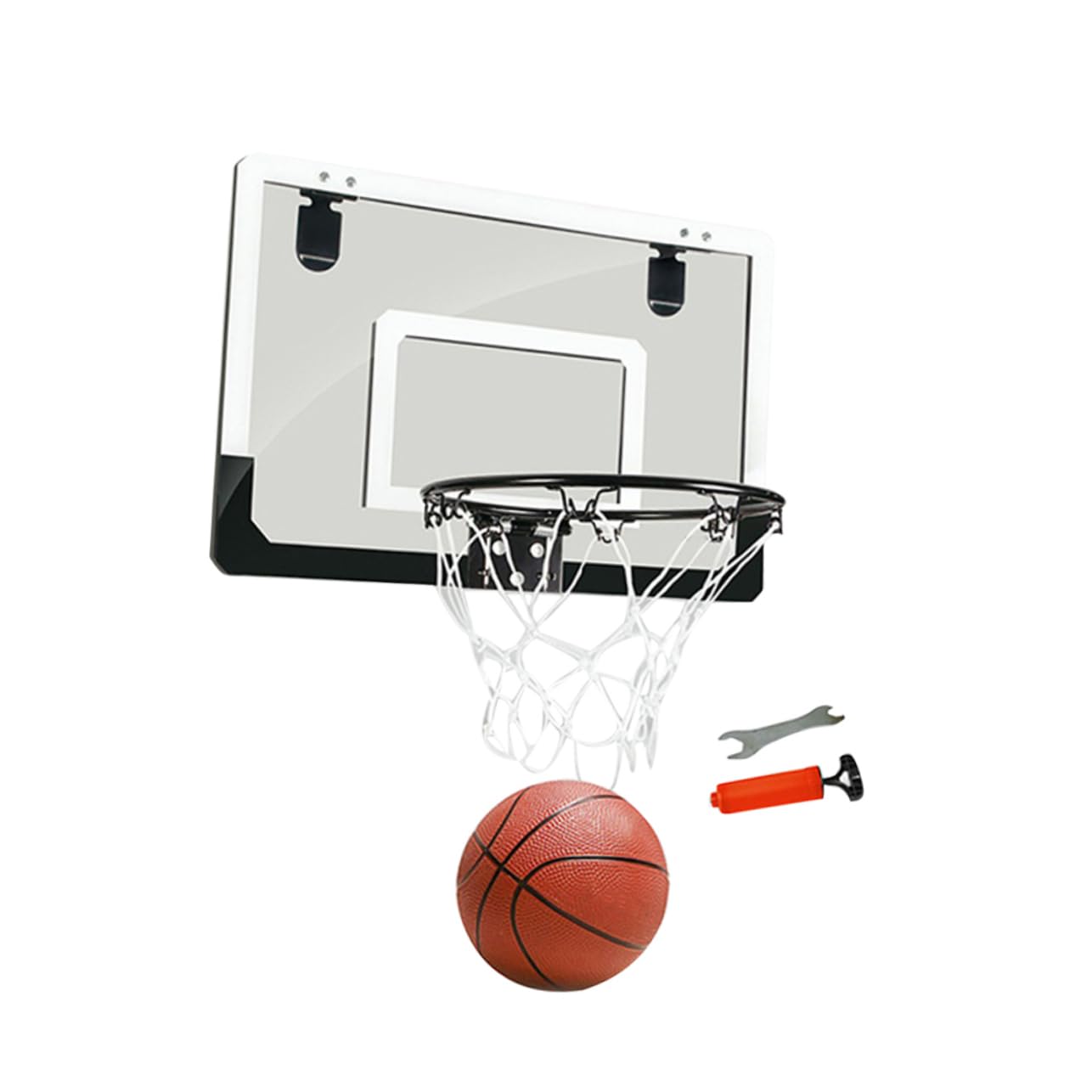 BESTonZON Hanging up Mini Hoop Basketball Door Hanging Basketball Board Set Sturdy PVC Material Black Series