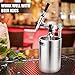MRbrew Stout Beer Coffee Faucet, 304 Grade Stainless Steel Beer Tap Nitrogen Keg Draft Faucet, Homebrew Cold Brew Kegerator Beer Tower Tap with Standard Black Plastic Tap Handle