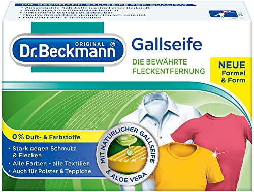 Dr. Beckmann Gallseifen-Stück | Natürlicher Allrounder gegen Flecken | Mit der bewährten Kraft der Gallseife | Enthält 0% Duft-, Farb- und Bleichstoffe |...