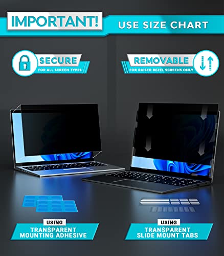 Écran de confidentialité amovible PYS pour ordinateur portable 13,3" anti-reflet