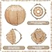 Glooglitter 12 Pcs Burlap Paper Lanterns 8 Inch Boho Chinese Paper Lantern Decorative Hanging Lantern Indoor Lace Rustic Farmhouse Classroom Decor for Wedding Bridal Birthday Party