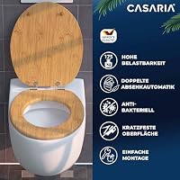 CASARIA WC Sitz mit doppelter Absenkautomatik Bambus – Ansicht 2