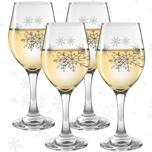 Copas de vino navideñas de diseño plateado para mesa festiva 2