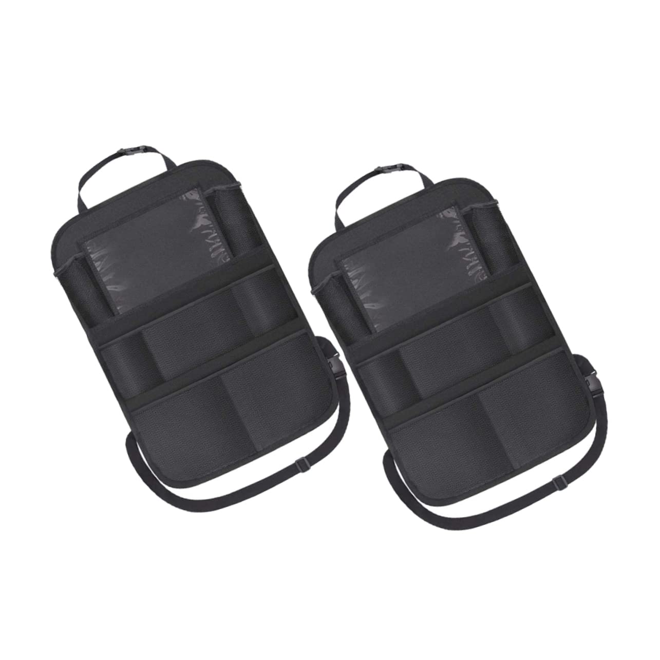 Mikinona Organizer per Seggiolino Auto Sedile Posteriore 2 Pezzi Multi-tasca Pieghevole per Smartphone Portafogli e Accessori Organizer per Auto Borse da Viaggio