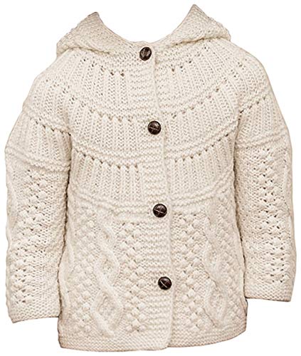 Childrens Hooded Cardigan Natural