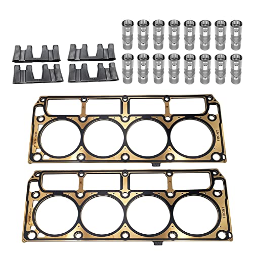 Image of Partsflow MLS Engine Cylinder Head Gaskets & Lifters and Trays kit For LS1, LS2, LS3, LQ4, LQ9, L33 5.3L 5.7L 6.0L 6.2L OE#12622033 Included: 2 LS9 Head Gaskets; 16 LS7 Lifters; 4 Lifter Guide Trays