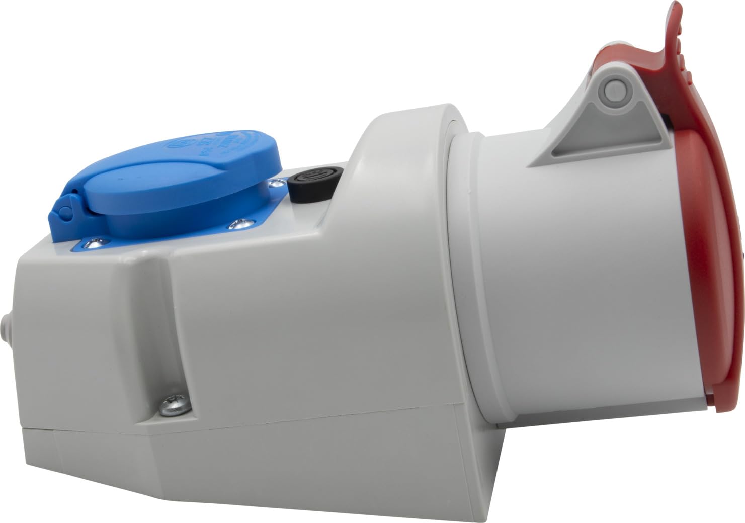 Brennenstuhl Gniazdo elektryczne połączone ze złączem CEE 400V/32A 5 biegunów + gniazdo typu F (Schuko), gniazdo przemysłowe z pokrywką, do użytku wewnętrznego/zewnętrznego, warsztaty, garaż,