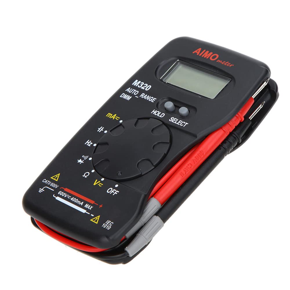Juroupi AIMO M320 Pocket Size Handheld LCD Digital Multimeter DMM Frequency Capacitance Measurement Data Hold Auto Range