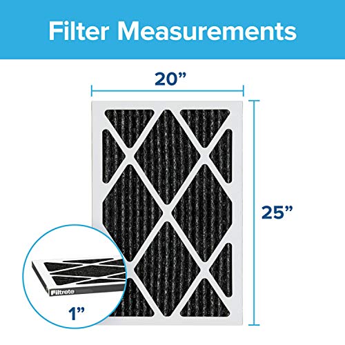 Filtrete 20X25X1 Air Filter Mpr 1200 Merv 11, Allergen Defense Odor Reduction, 4-Pack (Exact Dimensions 19.69X24.69X0.81) #TOP1
