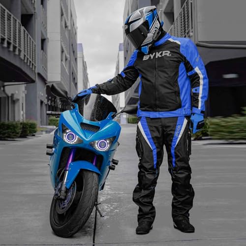 Image of BYKR Mesh Motorcycle Jacket For Men Dual Sports Adventure Breathable Riding Protective Motorbike Jackets Enduro CE Armored