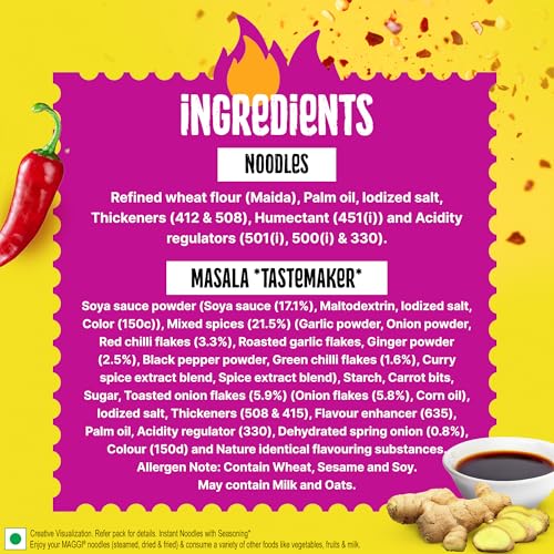 Image of MAGGI Spicy Manchurian Instant Cuppa Noodles - Delicious Slurpy Saucy Taste, 70.5g