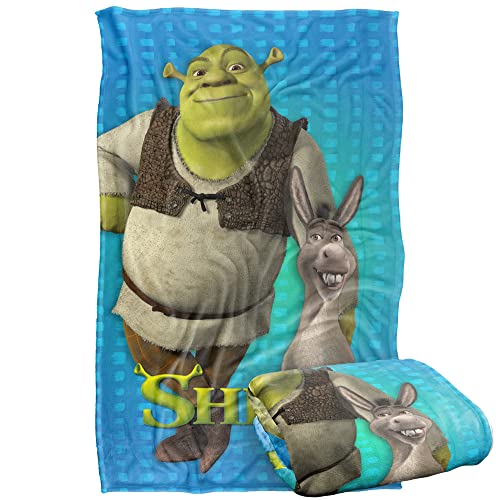 Trevco Shrek Pals Silky Touch Super Soft Throw Blanket 36
