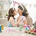 Cholemy 1000 Pcs Easter Tickets Roll Numbered Multicolor Egg Bunny Door Drinks Game Raffle Tickets for Happy Easter Carnival Party Favors Decorations Supplies(Happy Easter)