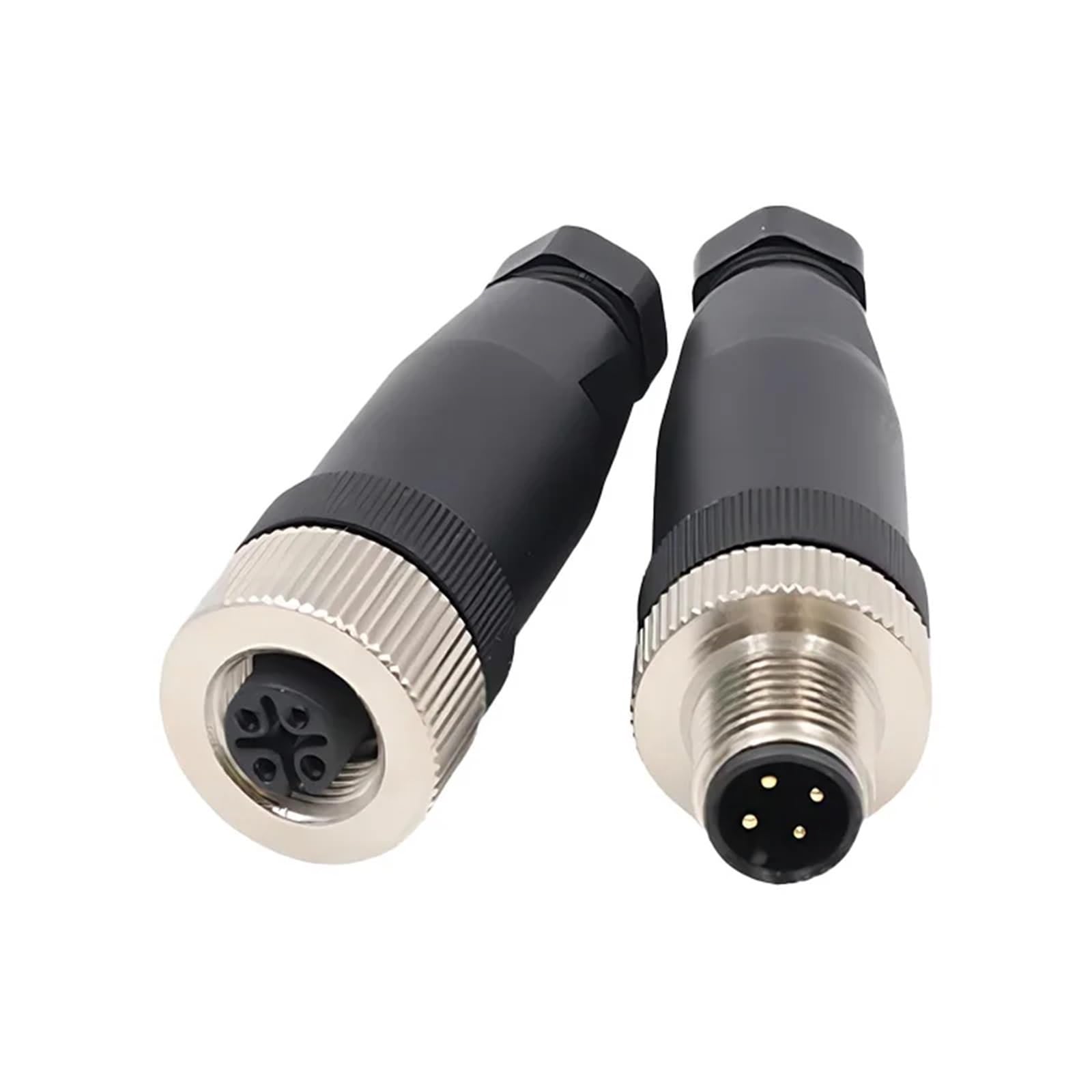 Zylindrischer M12-Sensorstecker