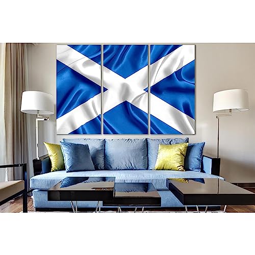 Drapeau de l'Écosse ZELLART tableau salon ambiance écossaise 115x75
