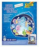 Folia 68105 – Lanterns – Craft Set, Underwater World, with Lantern Rod and LED Light