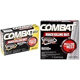Combat Roach Killing Bait, Large Roach Bait Station, 8 Count (780059/41913) and Combat Max 12 Month...