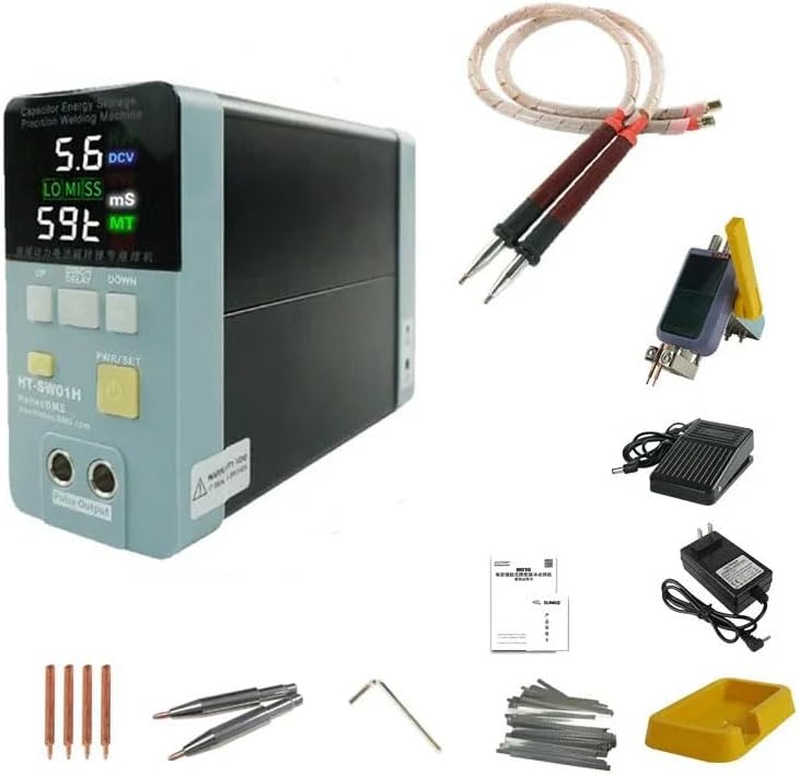 Package contents of Heltec HT-SW01H+2040M25 Spot Welding Machine