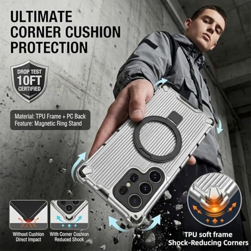 Coque antichoc Samsung S25 Plus compatible MagSafe pour éviter les chutes - 3