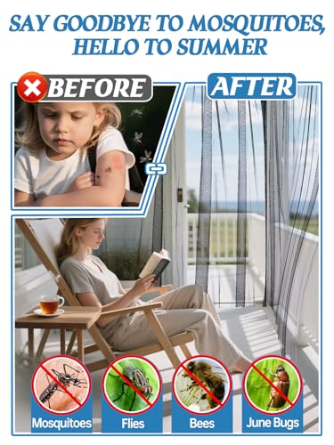 Image of 33x10ft Ultra-fine Mesh Mosquito Net, Patio Screen Netting, 1Pc Black