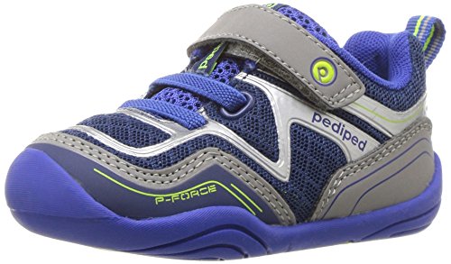 pediped Kids' Grip Force Sneaker,Navy,21 E EU Toddler (5.5 US)