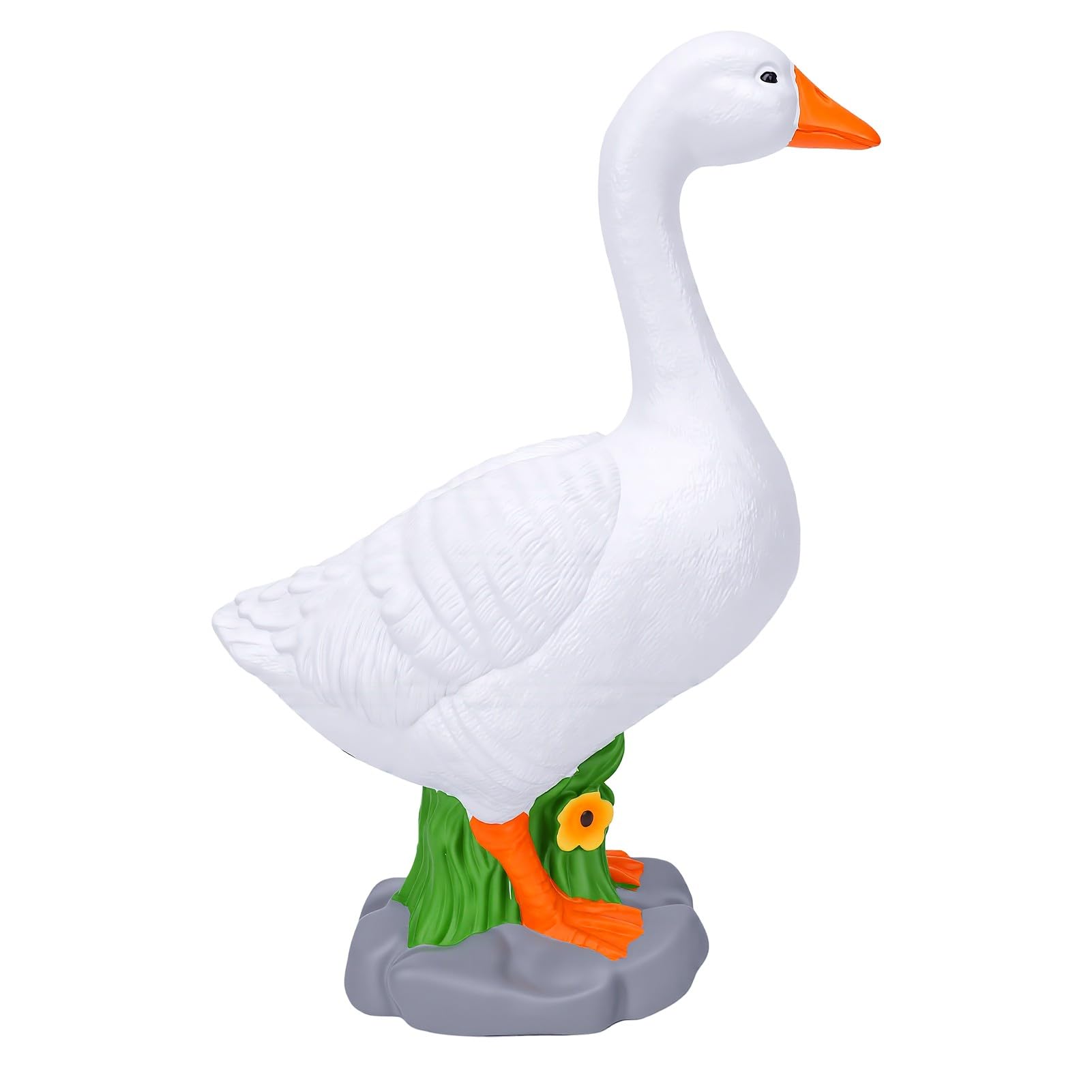 Jelquix Decorative Goose Figurine Resin Porch Statue 11.81in