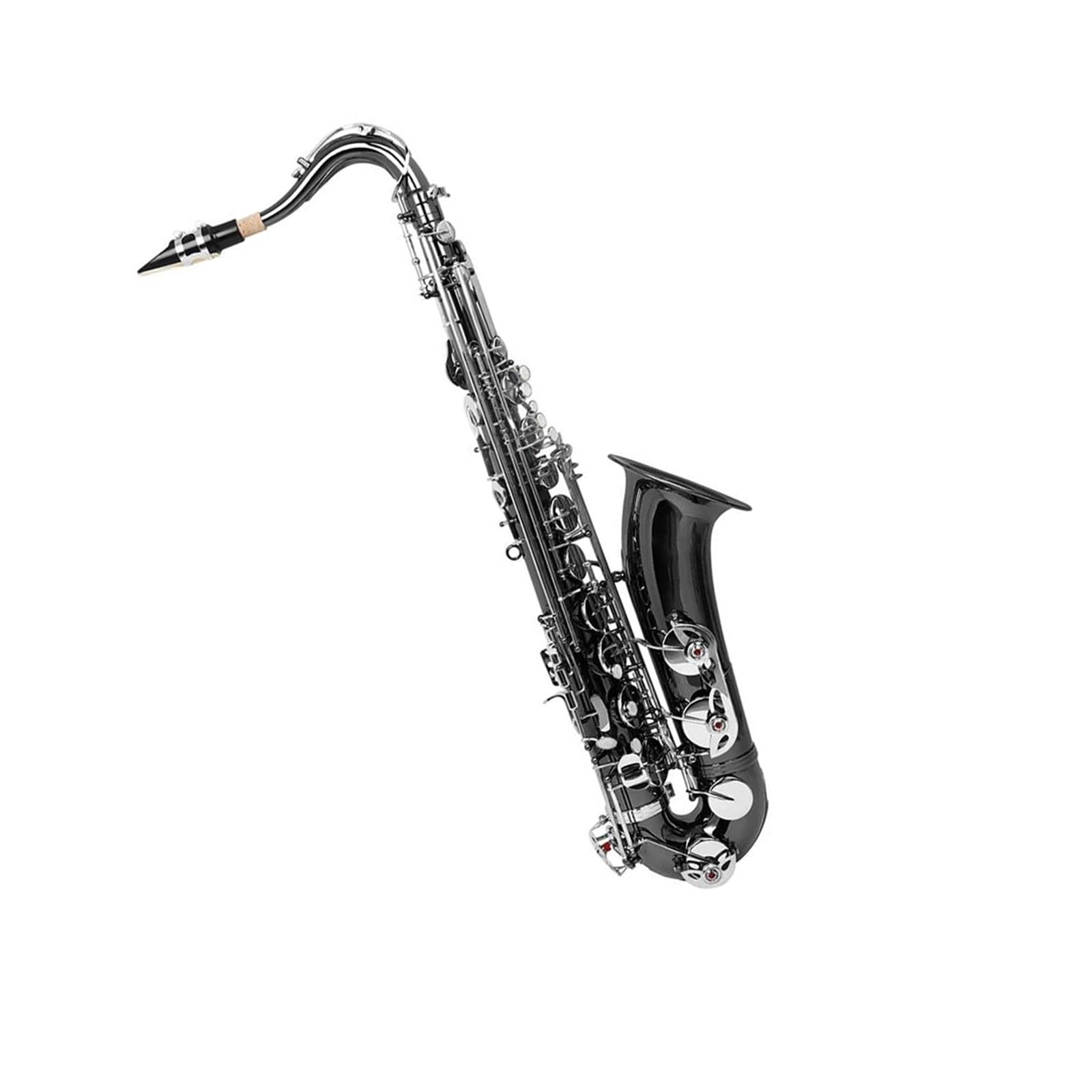 Saksofon Tenorowy Bb Profesjonalny Instrument Dęty Blaszany Ze Stojakiem Na Futerał Zestaw Do Czyszczenia Akcesoria Do Stroików Saksofon