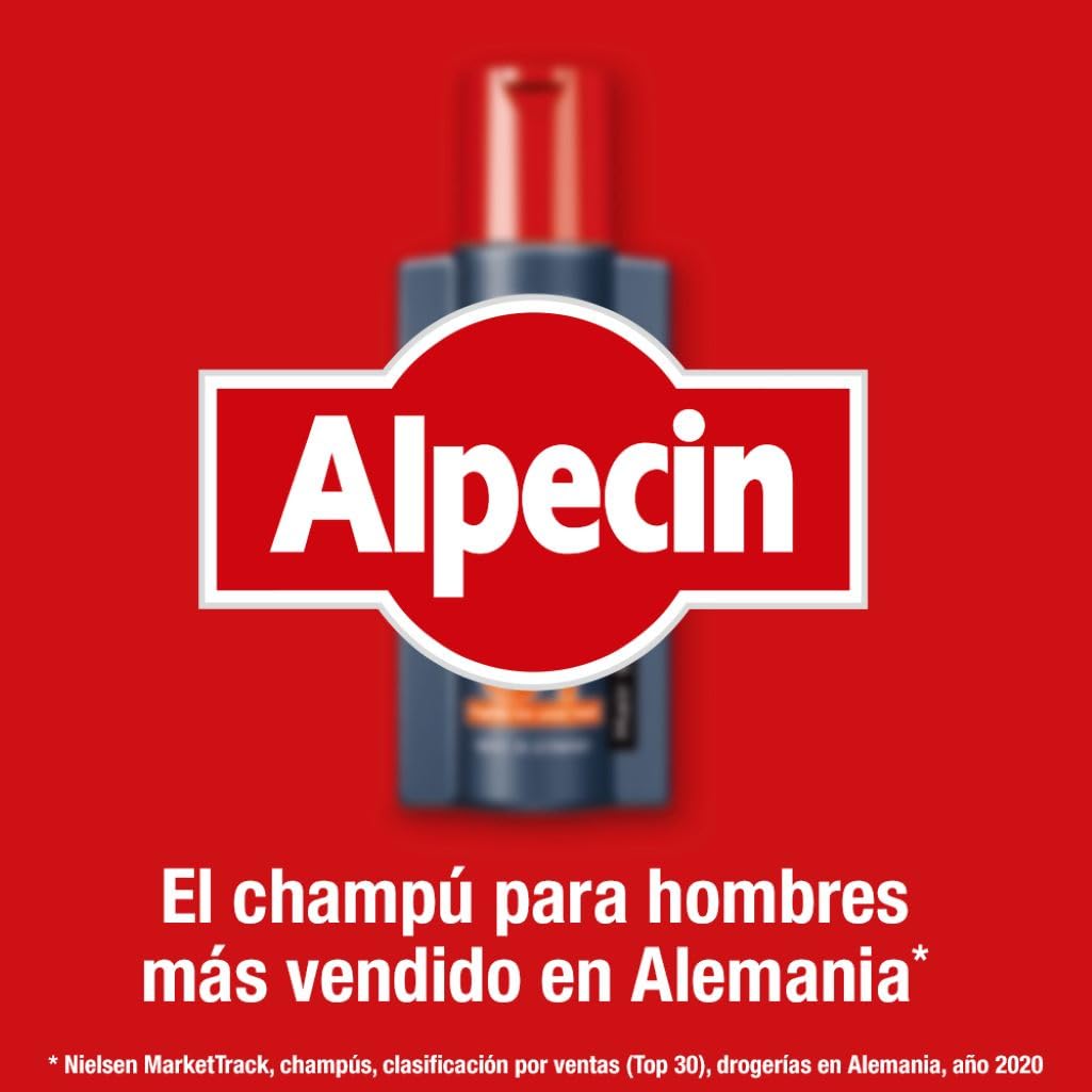 Alpecin C1 Caffeine Shampoo 6x 250 ml | Champu anticaida hombre y con cafeina | Tratamiento para la caida del cabello | Alpecin Shampoo Anti Hair Loss Treatment Men