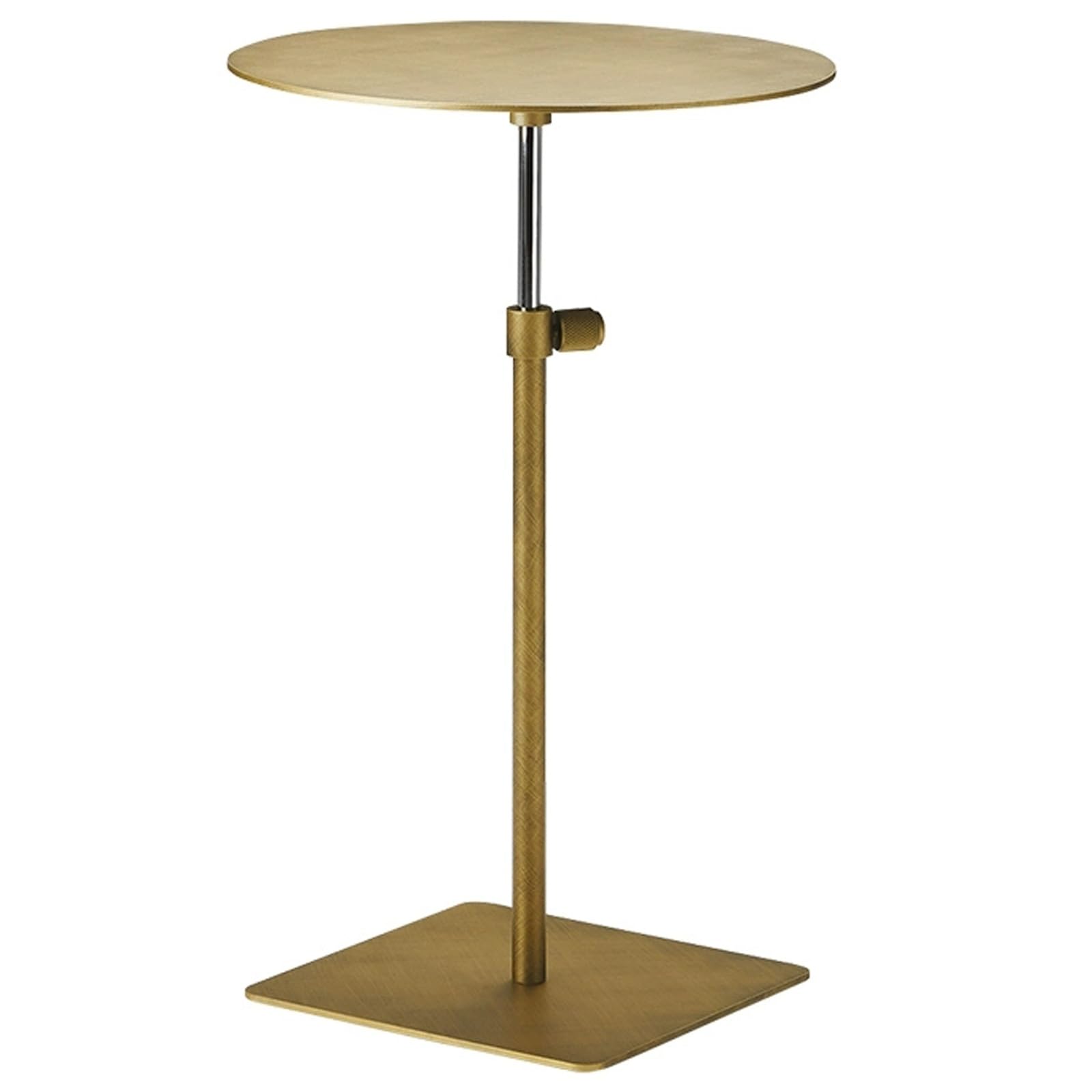 Tavolino Bar, Tavolo Bar Regolabili in Altezza, Materiale in Acciaio Inossidabile, Adatto per Sale da Pranzo, Bistrot, Soggiorni(Gold,50CM/20IN)