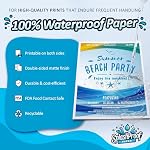 Printer Paper - 8.5" x 11", 5 Mil Waterproof Paper, Laser Printer & Copy Machine Compatible (8.5" x 11" - Letter, 100 Sheets)