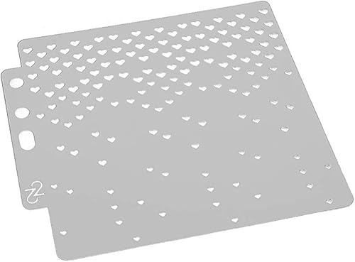 Miniatura 2 de Plantillas de pintura de plástico PET con diseño hueco de corazón, perfectas para diseño textil, decoración de pared, ventana, papel, álbumes de